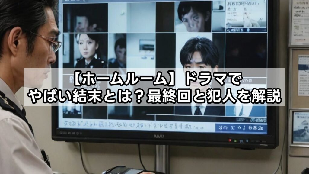 【ホームルーム】ドラマでやばい結末とは？最終回と犯人を解説