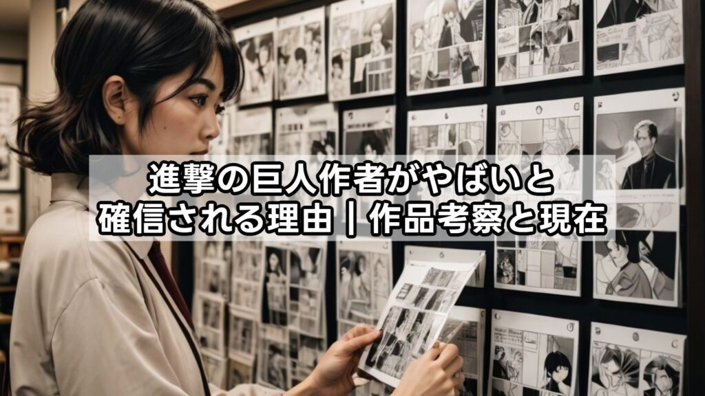 進撃の巨人作者がやばいと確信される理由｜作品考察と現在