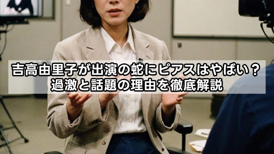 吉高由里子が出演の蛇にピアスはやばい？過激と話題の理由を徹底解説