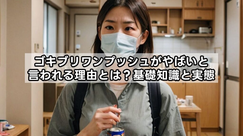 ゴキブリワンプッシュがやばいと言われる理由とは？基礎知識と実態