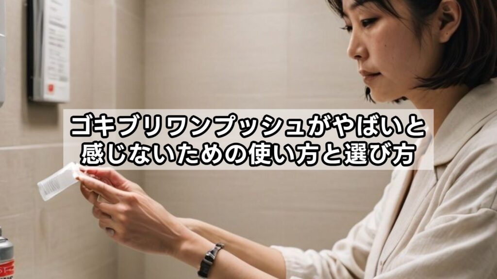 ゴキブリワンプッシュがやばいと感じないための使い方と選び方
