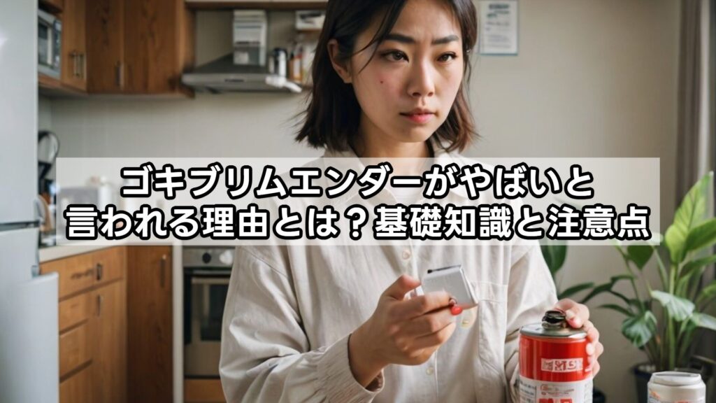 ゴキブリムエンダーがやばいと言われる理由とは？基礎知識と注意点