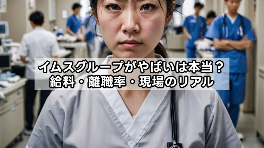 イムスグループがやばいは本当?給料・離職率・現場のリアル