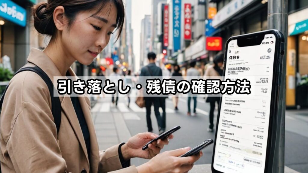 引き落とし・残債の確認方法