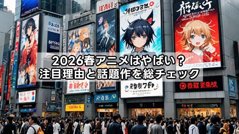 2026春アニメはやばい？注目理由と話題作を総チェック