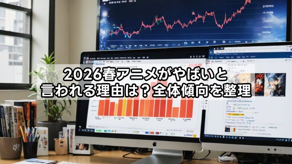 2026春アニメがやばいと言われる理由は？全体傾向を整理