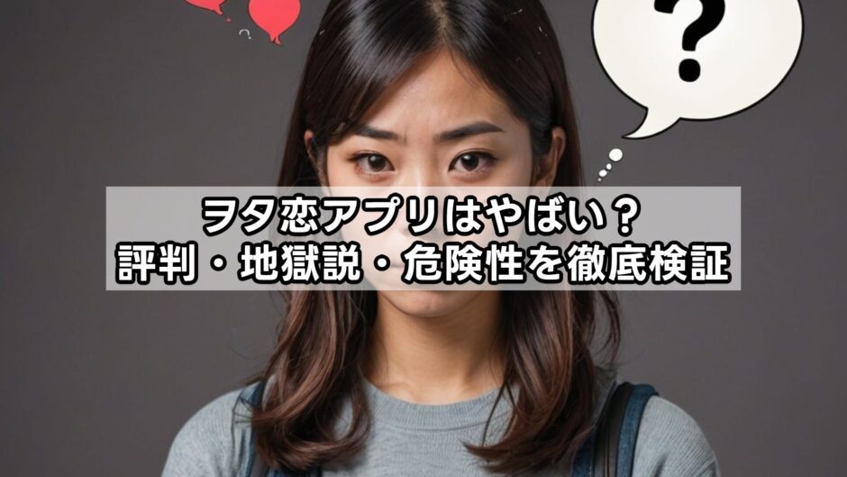 ヲタ恋アプリはやばい？評判・地獄説・危険性を徹底検証