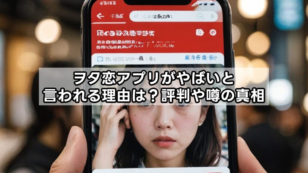 ヲタ恋アプリがやばいと言われる理由は？評判や噂の真相