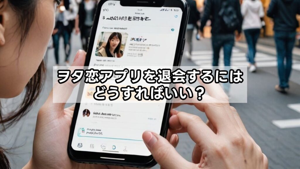 ヲタ恋アプリを退会するにはどうすればいい？