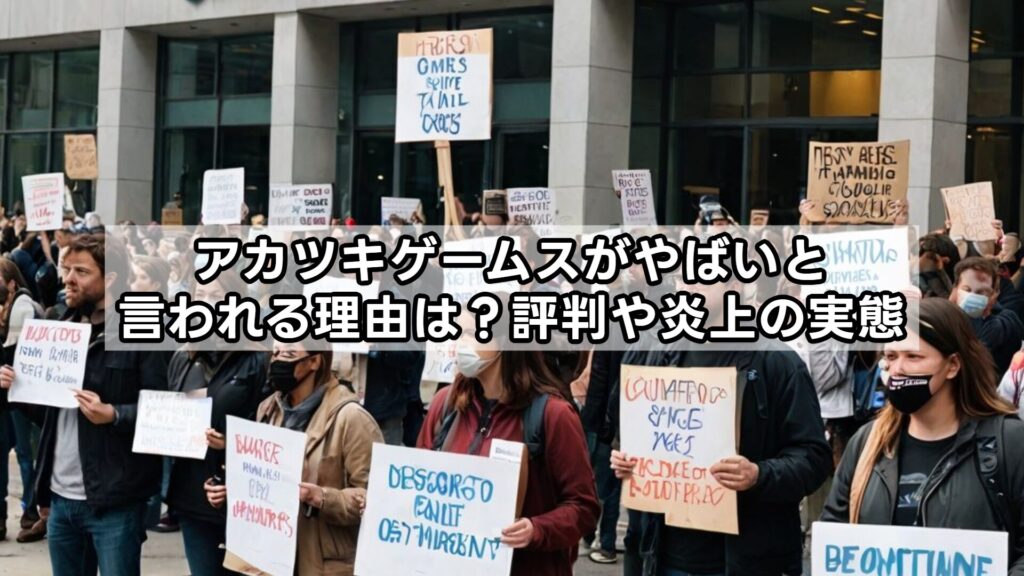 アカツキゲームスがやばいと言われる理由は？評判や炎上の実態
