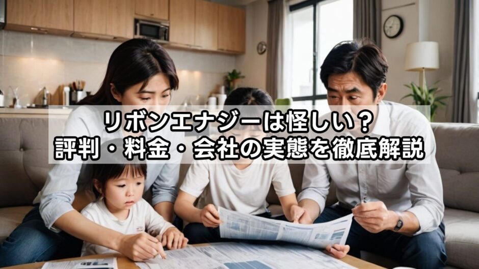 リボンエナジーは怪しい？評判・料金・会社の実態を徹底解説