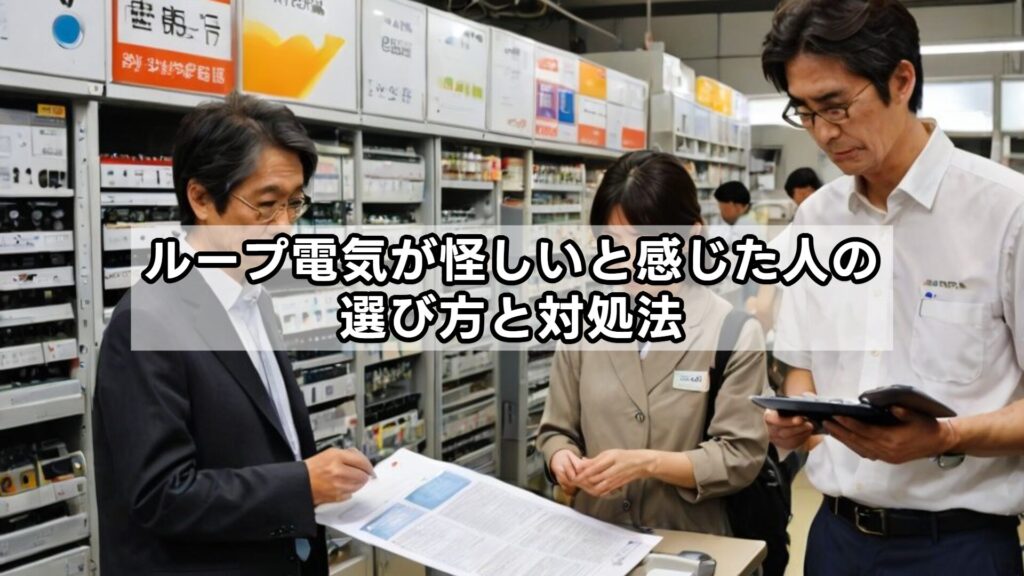 ループ電気が怪しいと感じた人の選び方と対処法