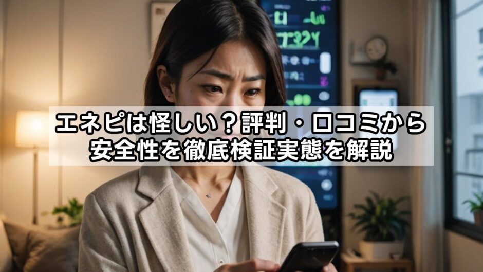エネピは怪しい？評判・口コミから安全性を徹底検証実態を解説