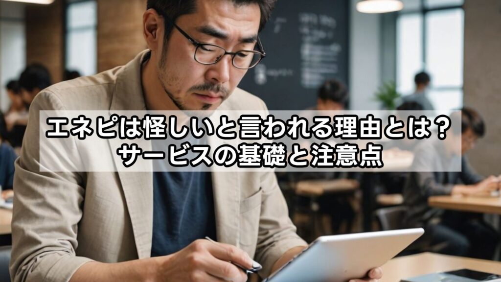 エネピは怪しいと言われる理由とは？サービスの基礎と注意点