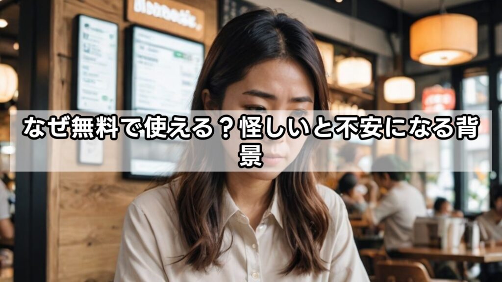 なぜ無料で使える？怪しいと不安になる背景