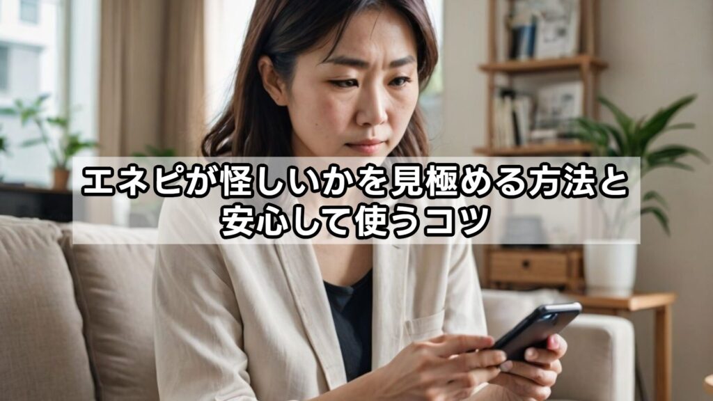 エネピが怪しいかを見極める方法と安心して使うコツ