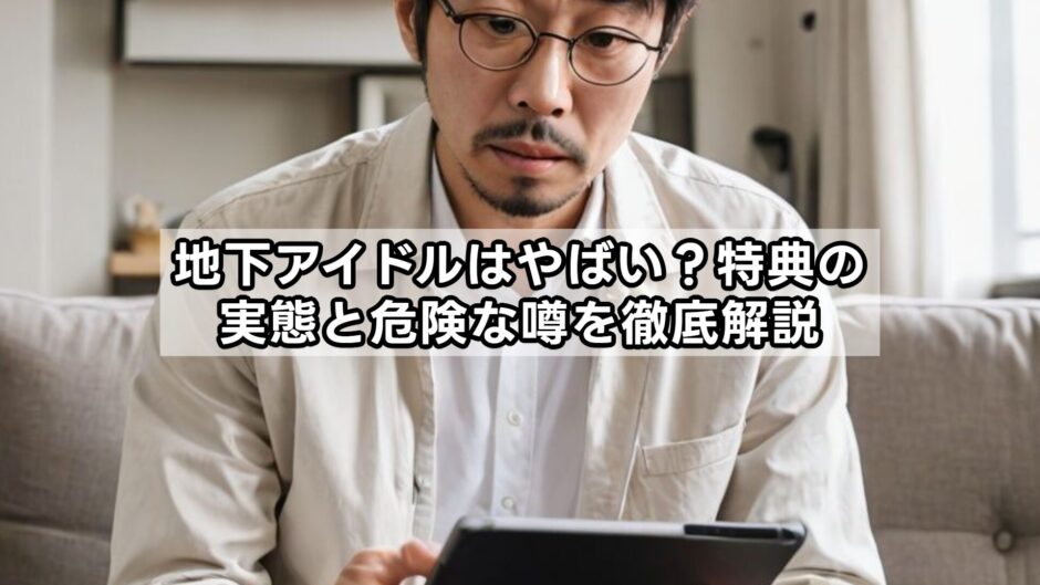 地下アイドルはやばい？特典の実態と危険な噂を徹底解説