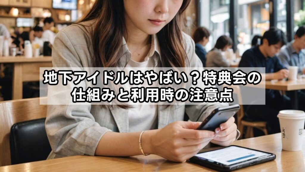 地下アイドルはやばい？特典会の仕組みと利用時の注意点