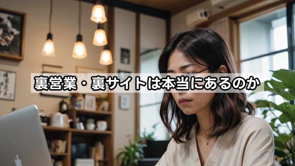 裏営業・裏サイトは本当にあるのか
