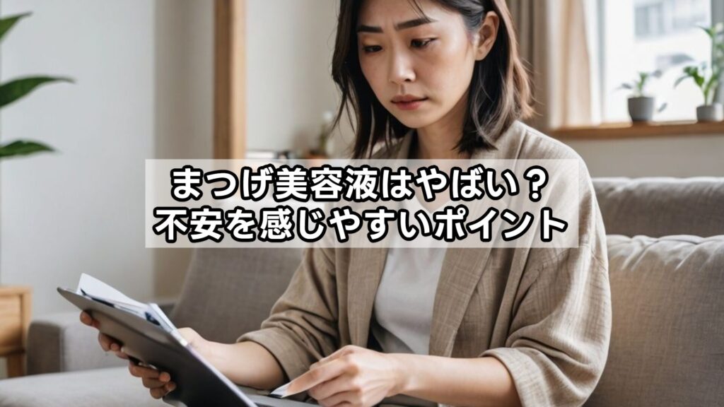 まつげ美容液はやばい？不安を感じやすいポイント