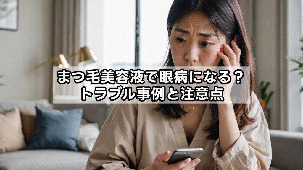 まつ毛美容液で眼病になる？トラブル事例と注意点