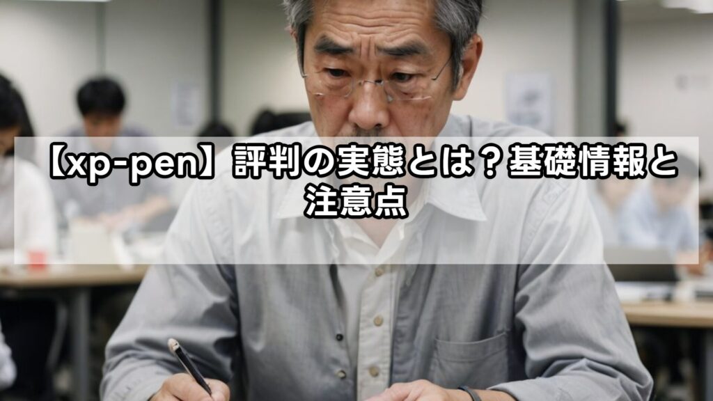 【xp-pen】評判の実態とは？基礎情報と注意点