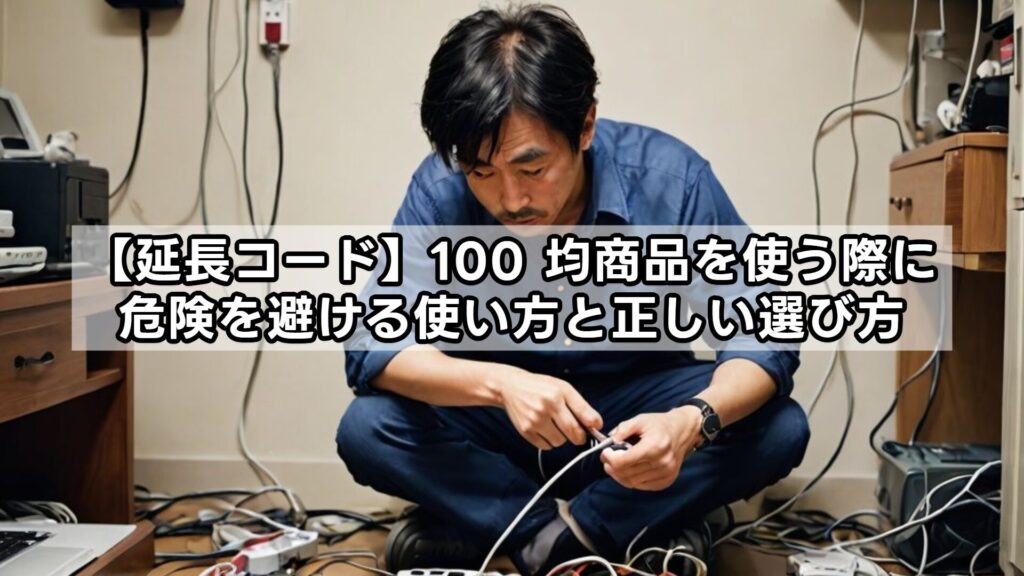 【延長コード】100 均商品を使う際に危険を避ける使い方と正しい選び方