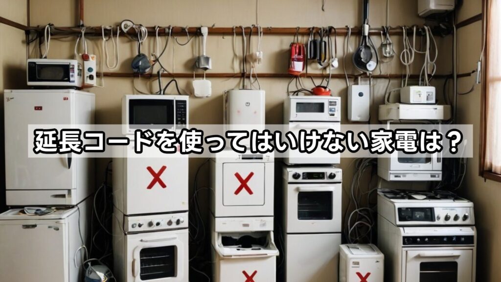 延長コードを使ってはいけない家電は？
