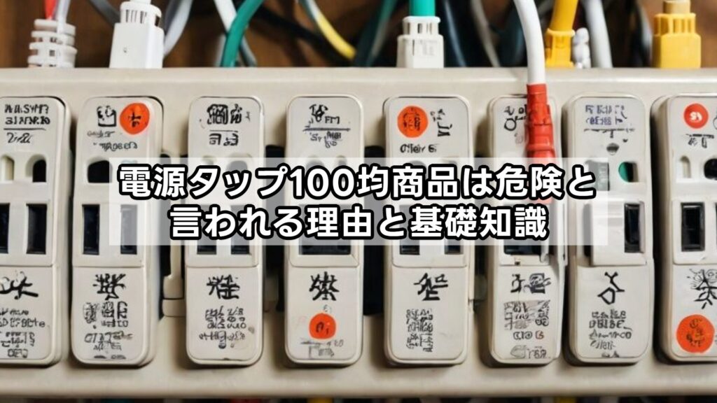 電源タップ100均商品は危険と言われる理由と基礎知識