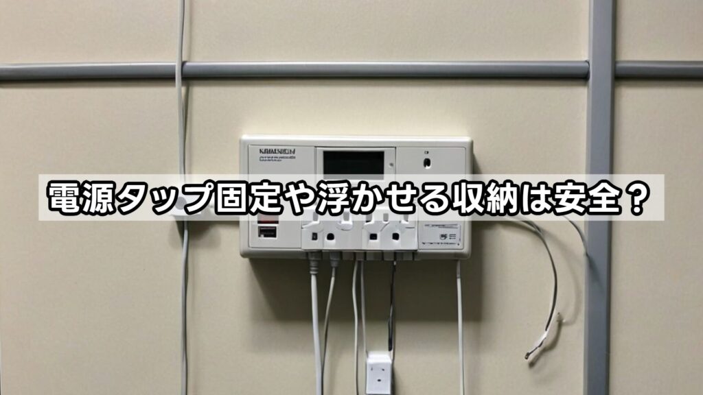 電源タップ固定や浮かせる収納は安全?
