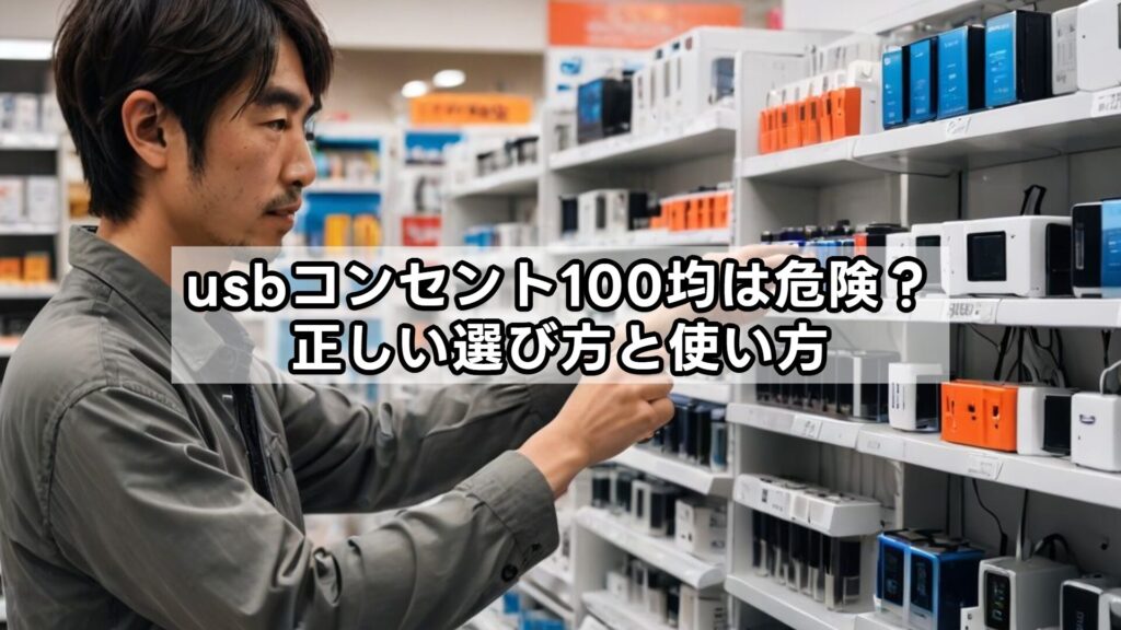 usbコンセント100均は危険?正しい選び方と使い方