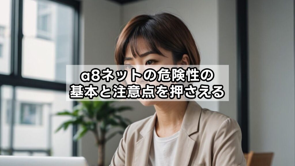 a8ネットの危険性の基本と注意点を押さえる