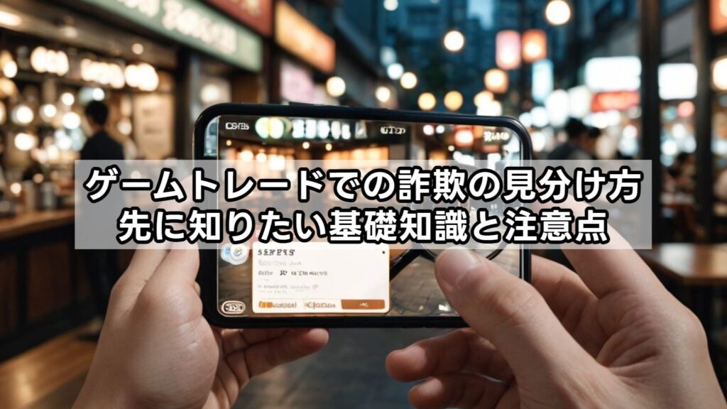 ゲームトレードでの詐欺の見分け方｜先に知りたい基礎知識と注意点