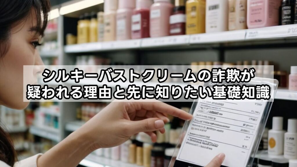 シルキーバストクリームの詐欺が疑われる理由と先に知りたい基礎知識