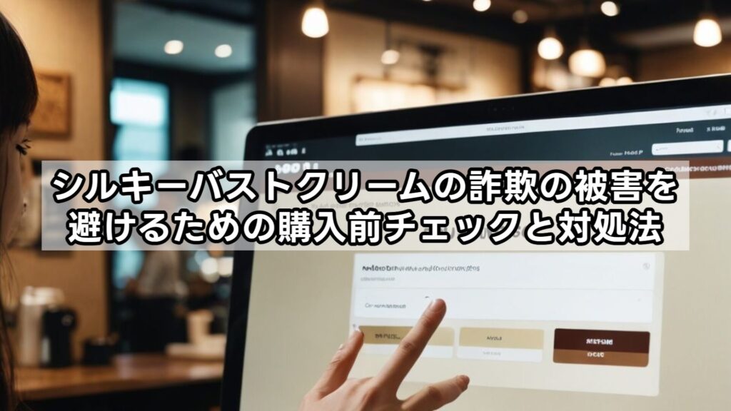 シルキーバストクリームの詐欺の被害を避けるための購入前チェックと対処法