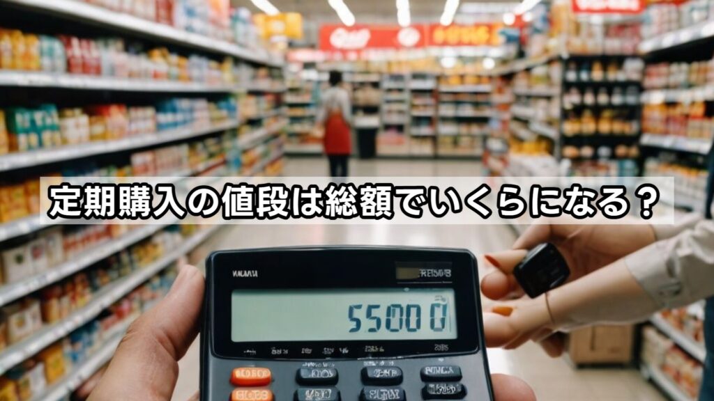 定期購入の値段は総額でいくらになる？