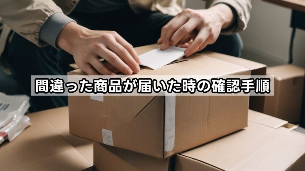 間違った商品が届いた時の確認手順
