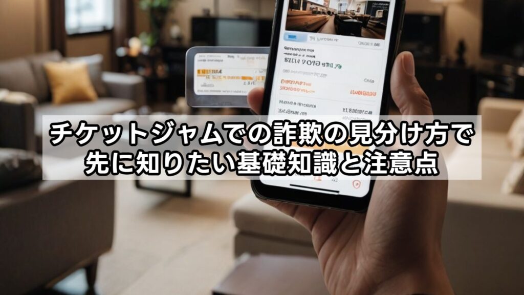 チケットジャムでの詐欺の見分け方で先に知りたい基礎知識と注意点