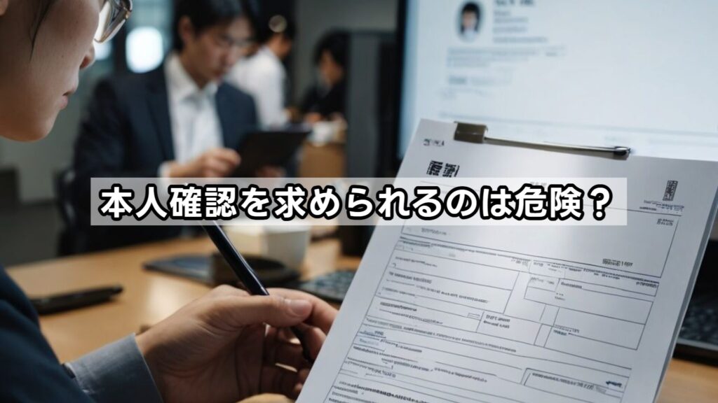 本人確認を求められるのは危険？