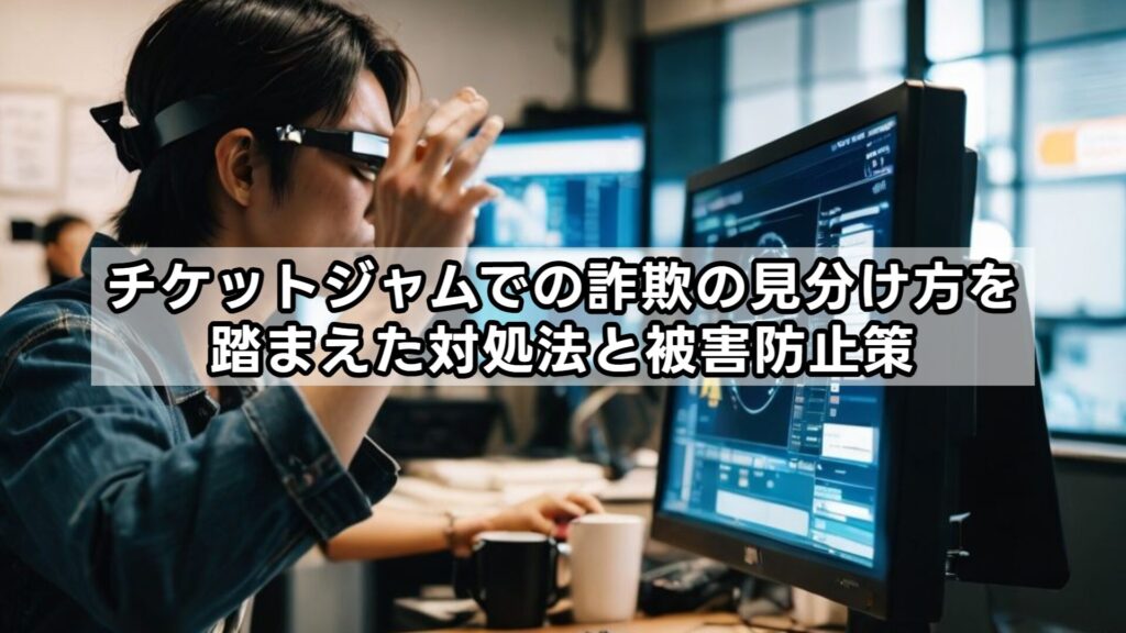 チケットジャムでの詐欺の見分け方を踏まえた対処法と被害防止策