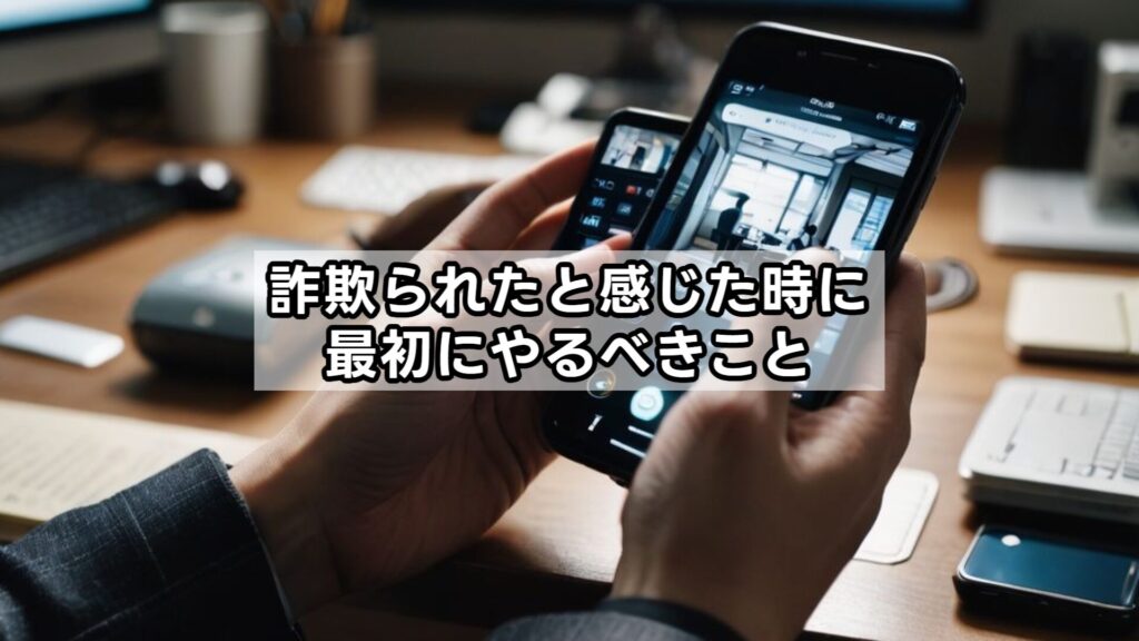 詐欺られたと感じた時に最初にやるべきこと