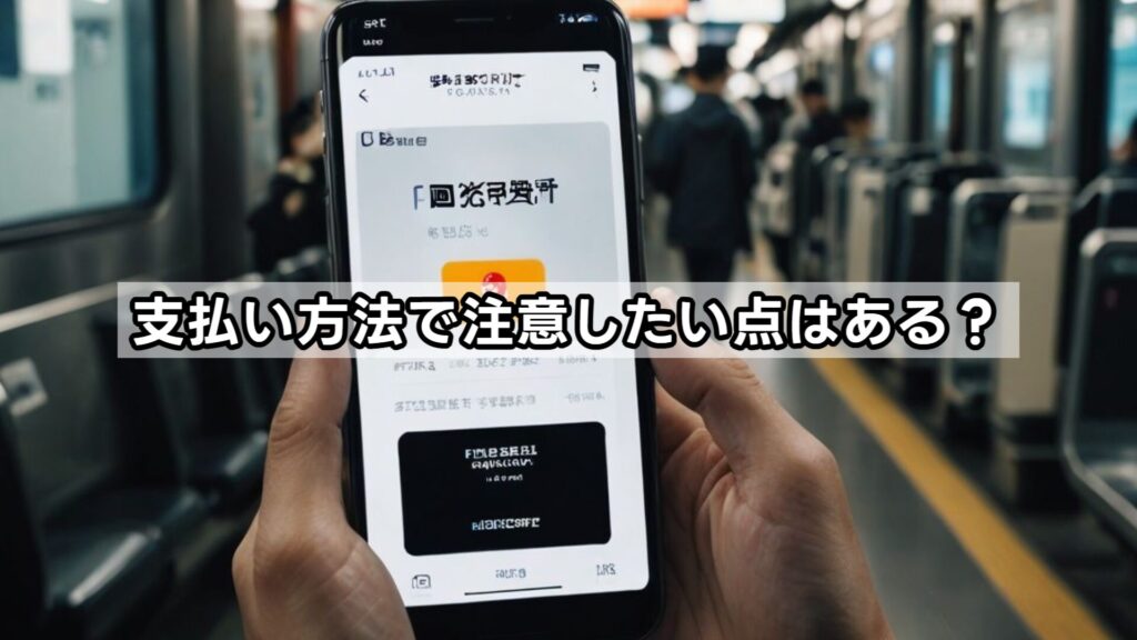 支払い方法で注意したい点はある？