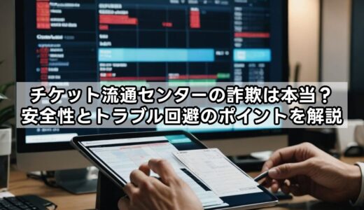 チケット流通センターの詐欺は本当？安全性とトラブル回避のポイントを解説