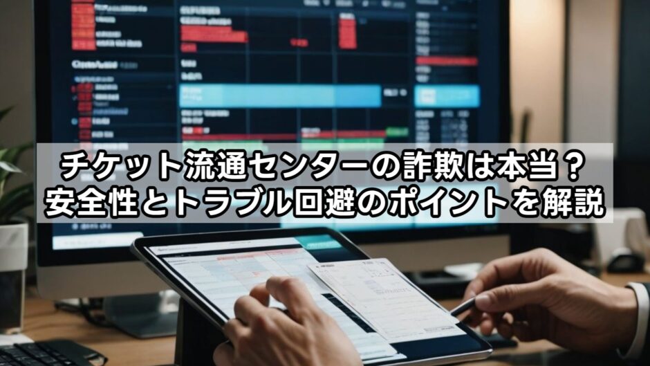 チケット流通センターの詐欺は本当？安全性とトラブル回避のポイントを解説