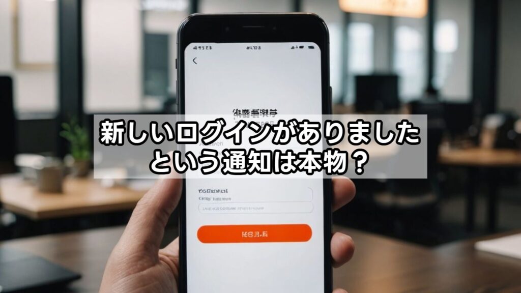 新しいログインがありましたという通知は本物？