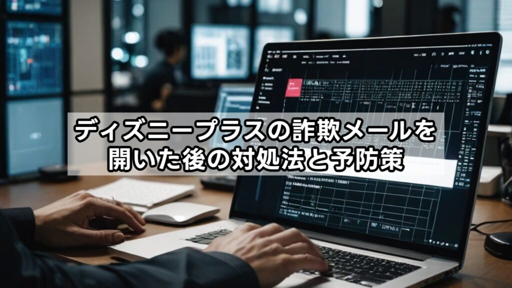 ディズニープラスの詐欺メールを開いた後の対処法と予防策