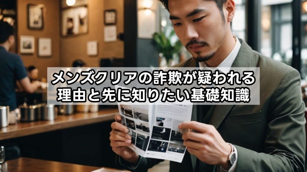 メンズクリアの詐欺が疑われる理由と先に知りたい基礎知識