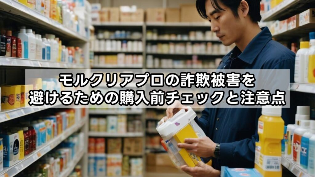 モルクリアプロの詐欺被害を避けるための購入前チェックと注意点